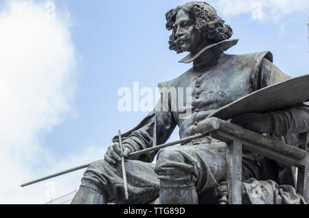 Statua di bronzo di Diego Velazquez pittore Foto Stock