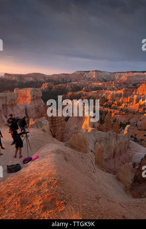 Colonne di sabbia nel Bryce Canyon di sunrise Foto Stock