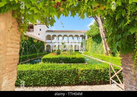 Patio de la Sultana, Generalife, Alhambra di Granada, Spagna Foto Stock