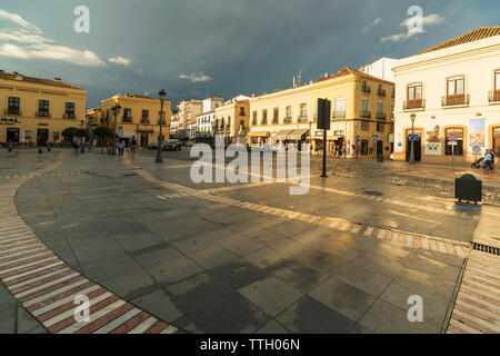 Dal centro città di Ronda, Andalusia, Spagna Foto Stock