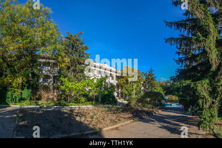 Abbandonato sanatorio Moldavia in Odessa, Ucraina Foto Stock