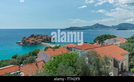 Sveti Stefan isola in Montenegro Foto Stock