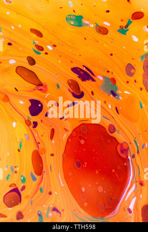 Vista aerea di coloratissimi marmorizzazione pittura Foto Stock