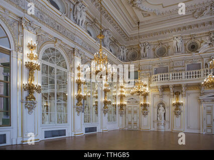 Sala Spagnola (Španělský sál) del nuovo Palazzo Reale (Nový královský palác) nel Castello di Praga a Praga, Repubblica Ceca. Foto Stock