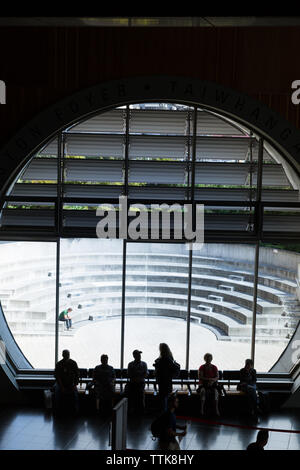 Hall di ingresso o atrio del museo della Nuova Zelanda, Wellington, Nuova Zelanda Foto Stock