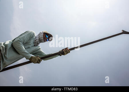 BELIZE, Punta Gorda, Toledo, gli ospiti possono andare a Mosca, Belcampo Belize è noto per essere un flyfisher's paradise, tutte le guide sono locali per il Sud Foto Stock