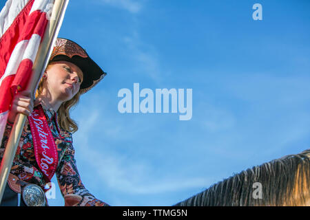 Stati Uniti d'America, Oregon, Suore sorelle Rodeo, durante la cerimonia di apertura per le Suore Rodeo Foto Stock