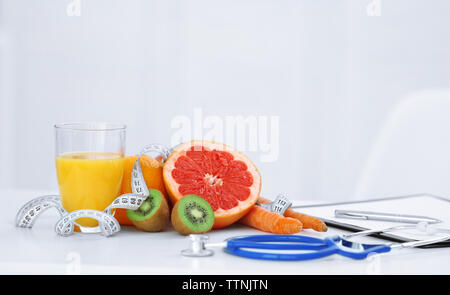 Luogo di lavoro del nutrizionista Foto Stock