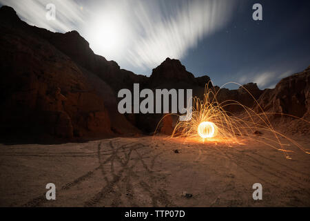 Illuminata filo di lana presso il parco statale Goblin Valley Foto Stock