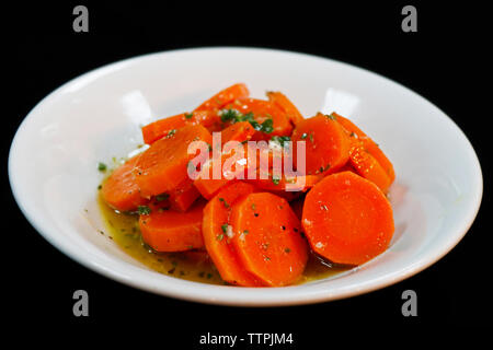 Lo spagnolo decapati e marinato piatto di carota, conosciuto in Spagna come zanahorías aliñadas Foto Stock