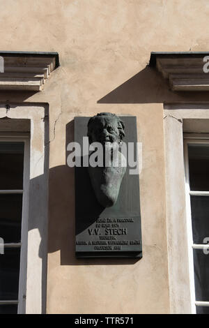 Vaclav Vilem Stech lapide a Praga Foto Stock