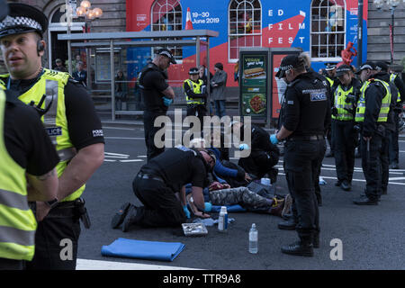 Il clima di ribellione di estinzione azione, 17 giugno 2019 a Edimburgo, Scozia, Regno Unito Foto Stock