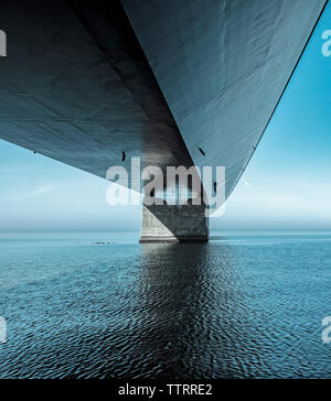 Il grande ponte di cintura, sotto tiro del calcestruzzo ingegneria edilizia Foto Stock