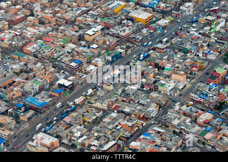 Vista aerea di Bogotà, Colombia Foto Stock