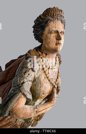 Musée d'Histoire de Marseille :prua figura (Pomona Dea) del XVIII secolo Foto Stock