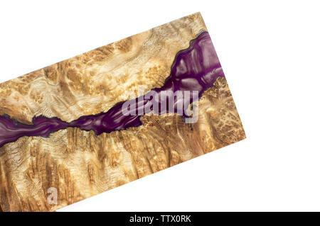 Colata di resina epossidica stabilizzare burl Leza Salao legno arte astratta sfondo per gli sbozzati Foto Stock