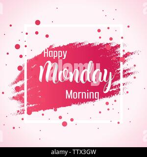 Abstract felice lunedì mattina sfondo vettore illustrazione Concept Design Illustrazione Vettoriale