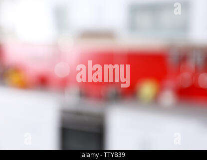 Sfocare lo sfondo della moderna cucina interno Foto Stock