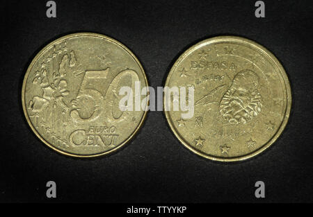 Spagna 50 euro cent, 1999-2006 Foto Stock