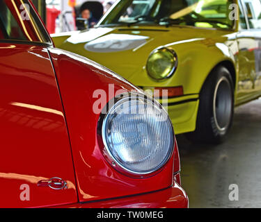 James Bates, Porsche 911 RSR, James Bates, Porsche 911 RSR, Mark Bates, Porsche 911 RSR, Maestri FIA Historic vetture Sport campionato, Masters Histor Foto Stock