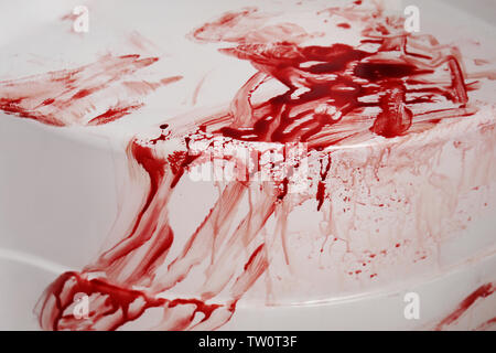 Bloody cabina doccia Foto Stock