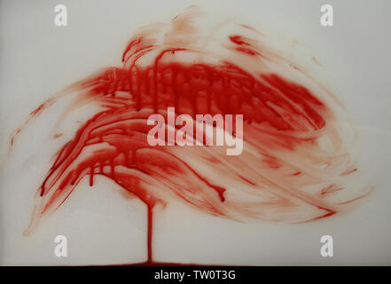 Bloody cabina doccia Foto Stock