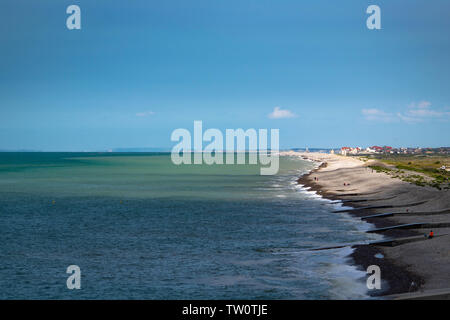 Baie de Somme, plage de Ault vers cayeux sur mer Foto Stock