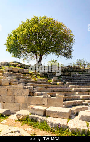 Rovine di Teos antica città. Sigacik, Seferihisar, Izmir, Turchia Foto Stock