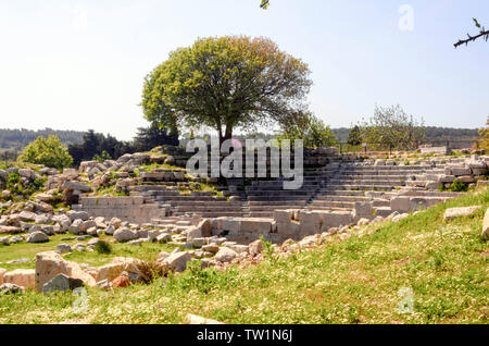 Rovine di Teos antica città. Sigacik, Seferihisar, Izmir, Turchia Foto Stock