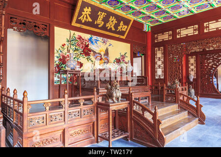 Hall di Han Wang Mansion, Wuding Fuya Scenic Area, Huimin County, Binzhou Città, Provincia di Shandong Foto Stock