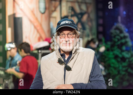 ISTANBUL, Turchia - 16 Marzo 2017: Steven Spielberg cera figura presso il museo di Madame Tussauds a Istanbul. Foto Stock