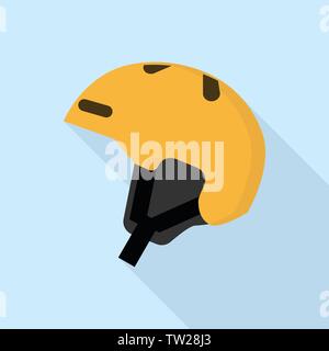 Sport casco icona, stile piatto Illustrazione Vettoriale