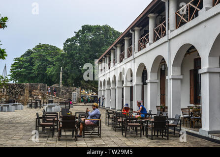 Galle, Sri Lanka - Dic 21, 2018. Il vecchio edificio all antica cittadina di Galle, Sri Lanka. Galle è stato il porto principale dell'isola nel XVI secolo. Foto Stock