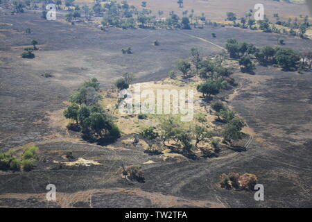 Okavango Delta incendi risultato Foto Stock