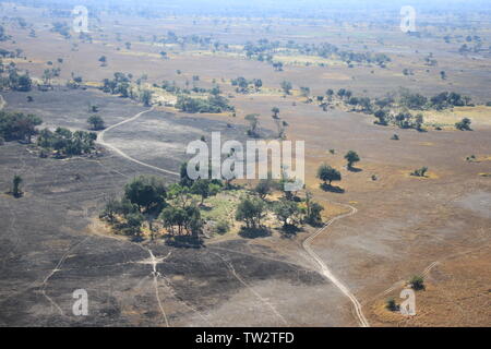 Okavango Delta incendi risultato Foto Stock