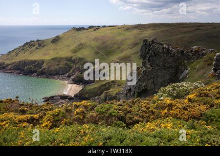 Costa intorno a Starehole Bay, vicino a Salcombe, Devon, Inghilterra. Foto Stock