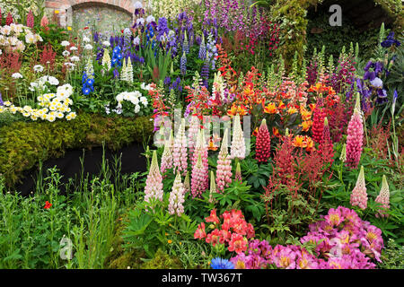 giardino del cottage Foto Stock
