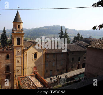 Castell'Arquato, Italia - 14 Ottobre 2018: vista di castell'arquato, una bella città in Italia Foto Stock