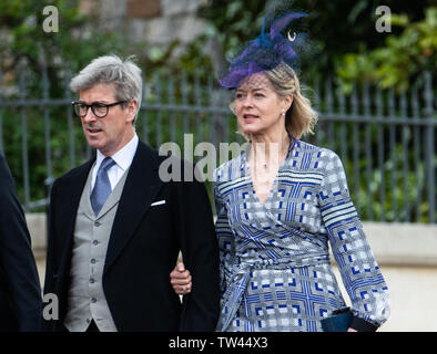 Il matrimonio di Lady Gabriella Windsor e Thomas Kingston presso la Cappella di San Giorgio., Windsor offre: Lady Helen Taylor, Timothy Taylor dove: Windsor, Regno Unito quando: 18 maggio 2019 Credit: John Rainford/WENN Foto Stock