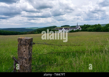 Vista dell'abbazia Mariawald Heimbach, Germania Foto Stock