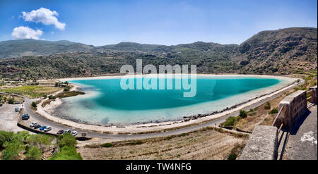 Vista panoramica di Venere è specchio, Isola di Pantelleria Sicilia, Italia Foto Stock