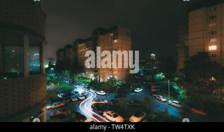 San Pietroburgo per la corte di notte con un effetto miniatura Foto Stock