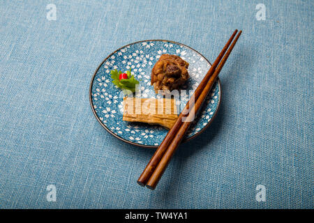 Essiccato di germogli di bambù carni arrosto, deliziosa Foto Stock