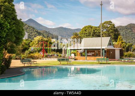 Area di parcheggio, Picton Ferry port, Isola del Sud, Nuova Zelanda Foto Stock