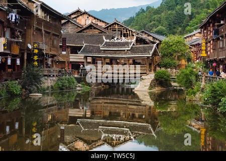 Dong village, Zhaoxing, Guizhou, Cina Foto Stock