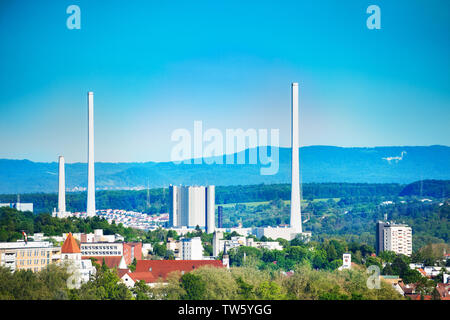 Altbach Power Station vicino a Esslingen in Germania Foto Stock