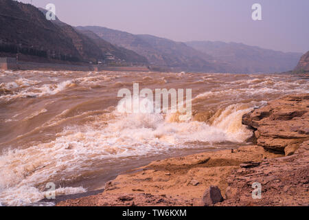 Cascata di Hukou, del Fiume Giallo, Shanxi Foto Stock
