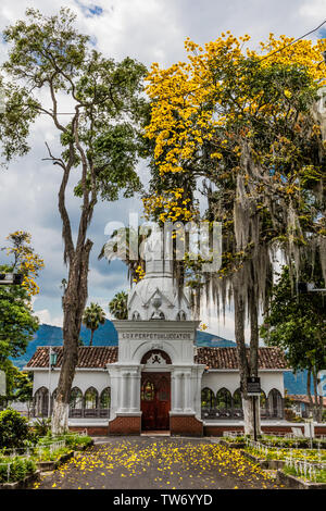 Colorate strade di Salamina Caldas in Colombia Sud America Foto Stock
