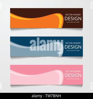Abstract banner Web design di sfondo o modelli di testata Illustrazione Vettoriale