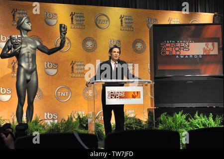 LOS ANGELES, CA. Dicembre 18, 2008: SAG Presidente Alan Rosenberg a candidature annuncio per la quindicesima Screen Actors Guild Awards al Pacific Design Center di Los Angeles. © 2008 Paul Smith / Featureflash Foto Stock